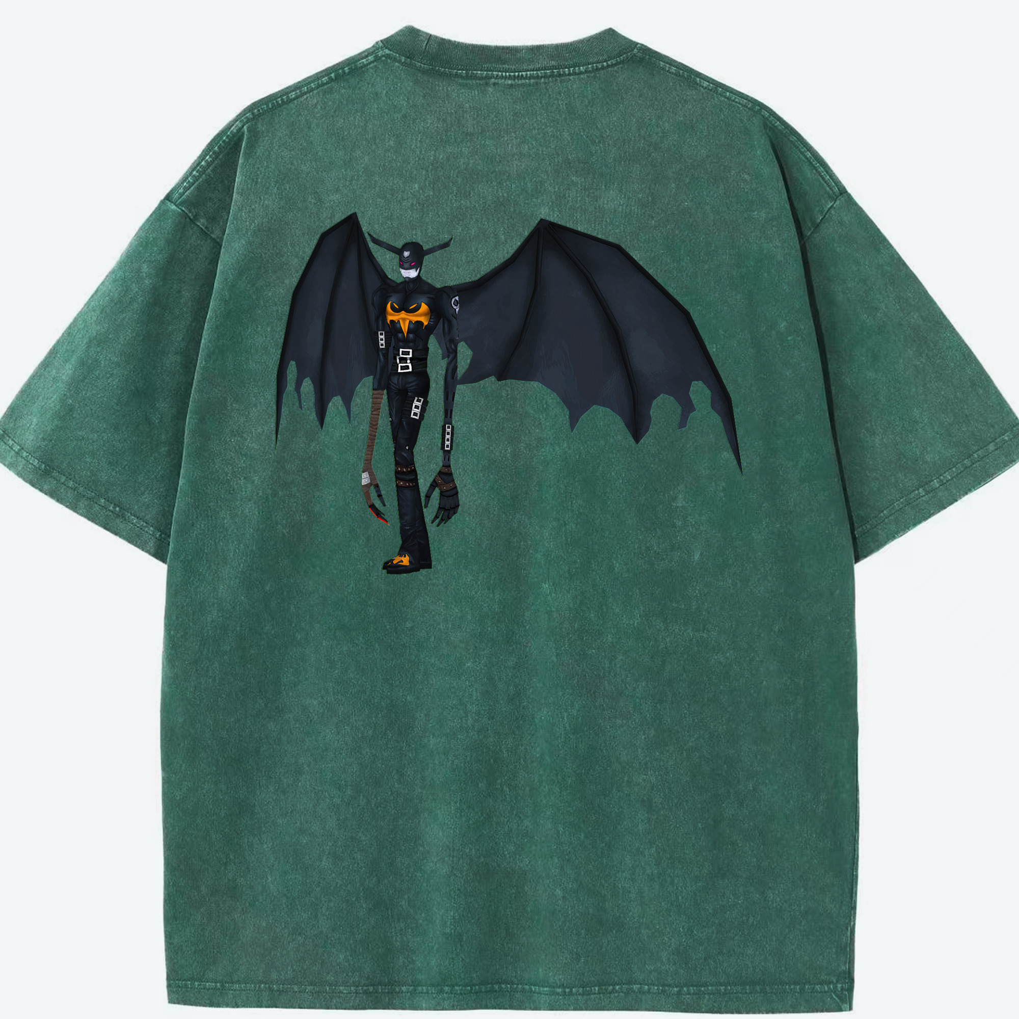 （画像用） Digimon デジタルモンスター/デジモン 綿100% ヴィンテージ風 半袖Tシャツ（背面プリント）
